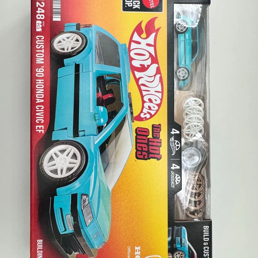 Hot Wheels Turquoise Custom '90 Honda Civic EF Toy Car - Picture 2 of 3